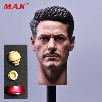 

1/6 Scale Male Soldier Head Carved Iron Man Tony Stark Head Sculpt Model for 12 inche Action Figure Toys Collection Head Carving