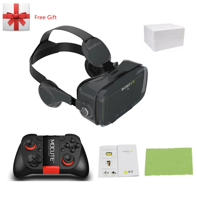 VR очки BOBOVR Z4 3D очки Mini VR BOX 2,0 Очки виртуальной реальности Google Cardboard BOBO VR гарнитура для смартфонов 4,3-6,0 - Цвет: Z4 black with moute