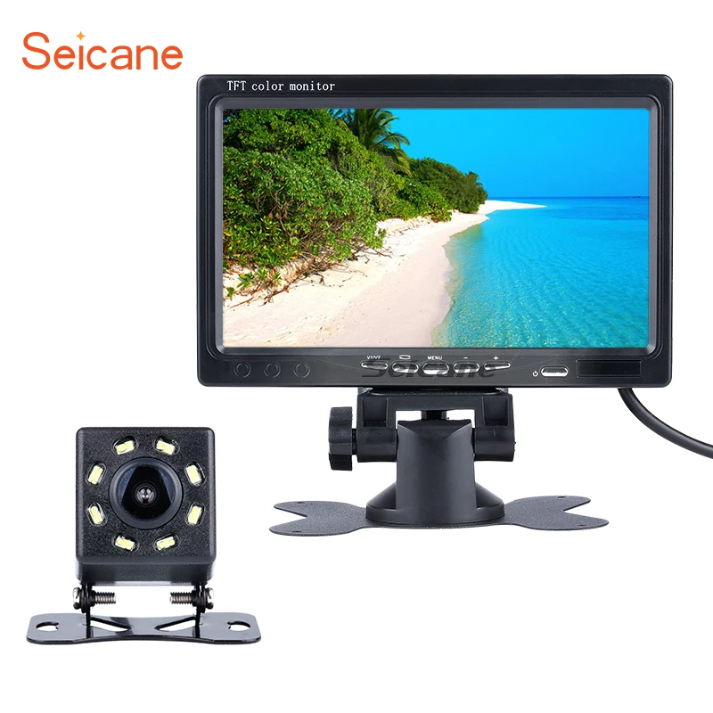 

Seicane Universal HD 1024*600 Car Auto Parking Monitor Rearview Camera Backup Reverse System Digital Video Recoder DVR TFT LCD