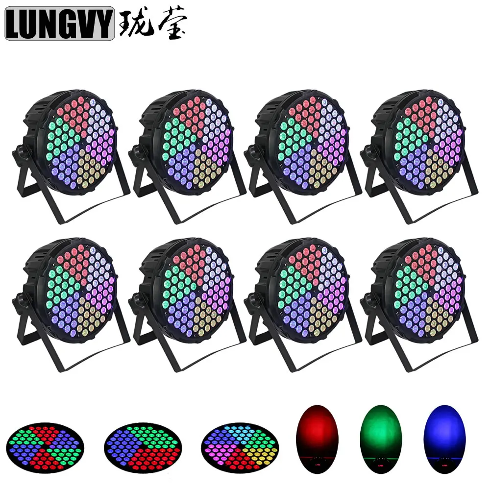 

Free Shipping 8pcs/Lot Flat Led Par 84X1W RGB 3in1 Flat Par DMX512 Professional Stage Dj Equipment