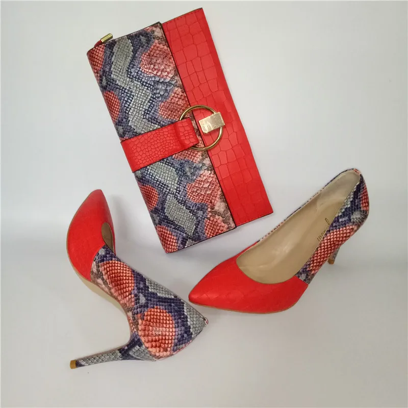 red heels and clutch bag