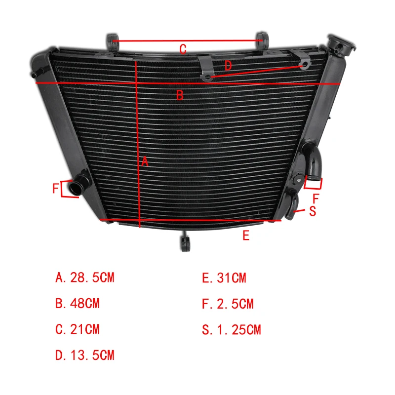 Радиатор мотоцикла для Suzuki GSXR600 GSXR750 06-10 GSX-R600 GSX-R750 GSXR 600 750 алюминиевый заменяемый Охладитель Двигателя