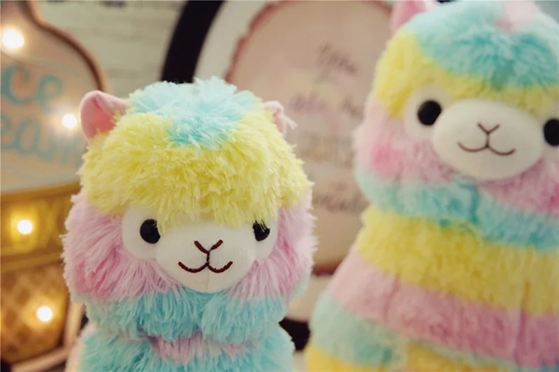 1pcs 35cm 50cm Rainbow Alpaca Plush Sheep Toy Japanese Soft Plush Alpacasso Baby Plush Stuffed Animals Alpaca Gifts (11)