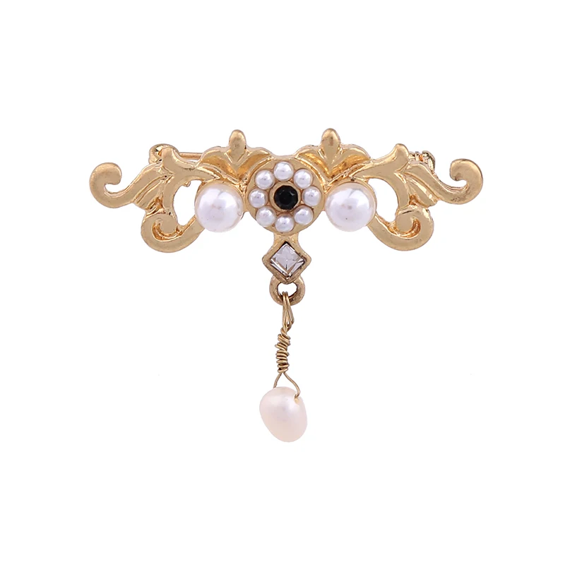

Blue & Black Cultured Pearl Brooches for Women 2018 Designer Jewelry Retro Brooch Pins Gift Accessories