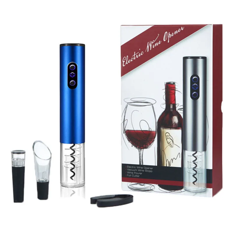 Электрическая Открывалка Для Бутылок Набор домашний открывалка для бутылок вина четыре набора открывалка для вина(модели батарей - Цвет: Black