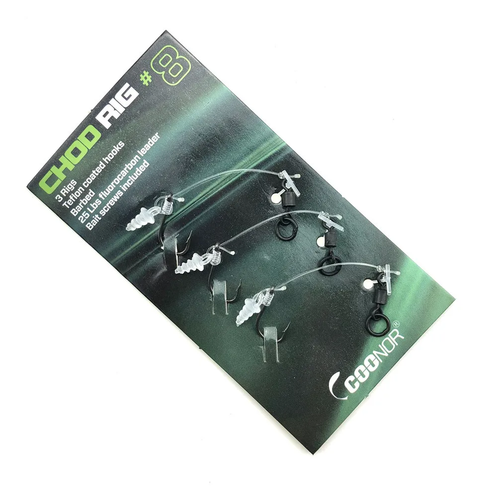 10+1 Size 6 UK Made Green Ronnie Rigs.Japanese Green Teflon Hooks, 2 Free Gifts 