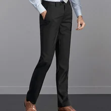 Черный костюм брюки Платье брюки мужские классические брюки деловые повседневные мужские Слаксы элегантные мужские брюки slim fit брюки для мжужчин