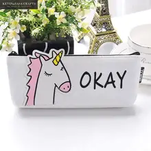 Animal font b Pencil b font font b Case b font Canvas Unicorn font b School