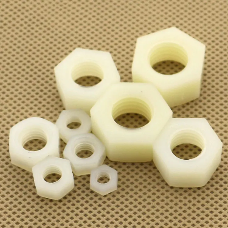 

100Pcs M2 White Nylon Hex Nut DIN952 Plastic Hexagon Nuts Metric Plastic Free Shipping