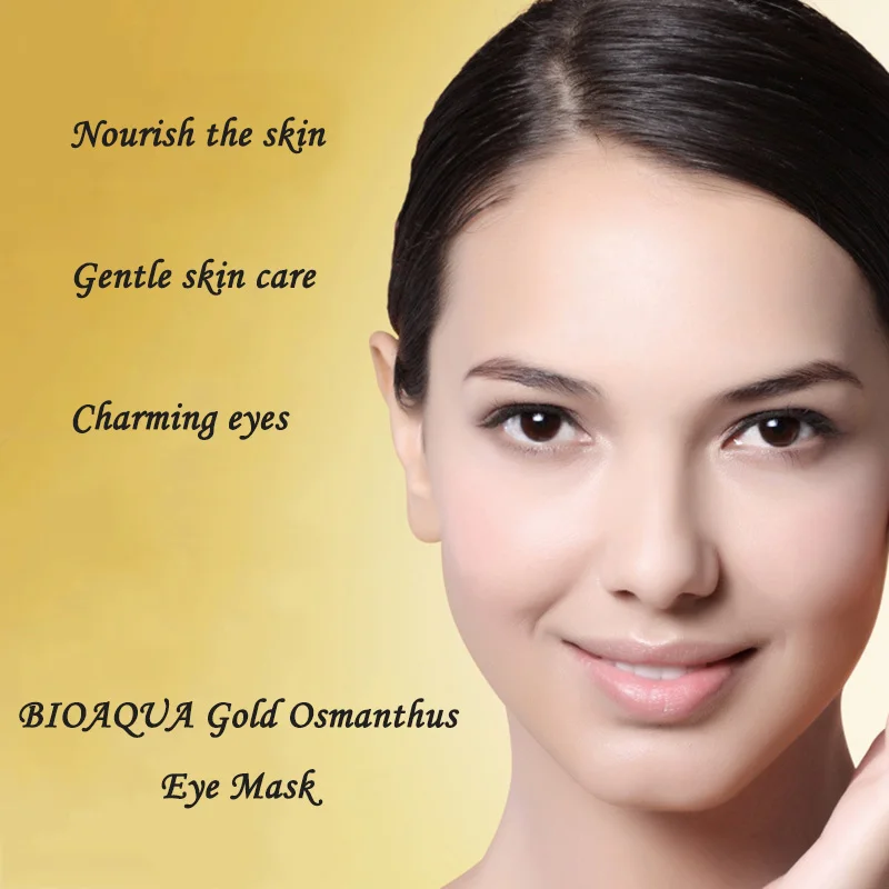 80 шт./бутылка BIOAQUA Золото османтуса маска для глаз питает увлажняющий нежный уход за кожей женщин