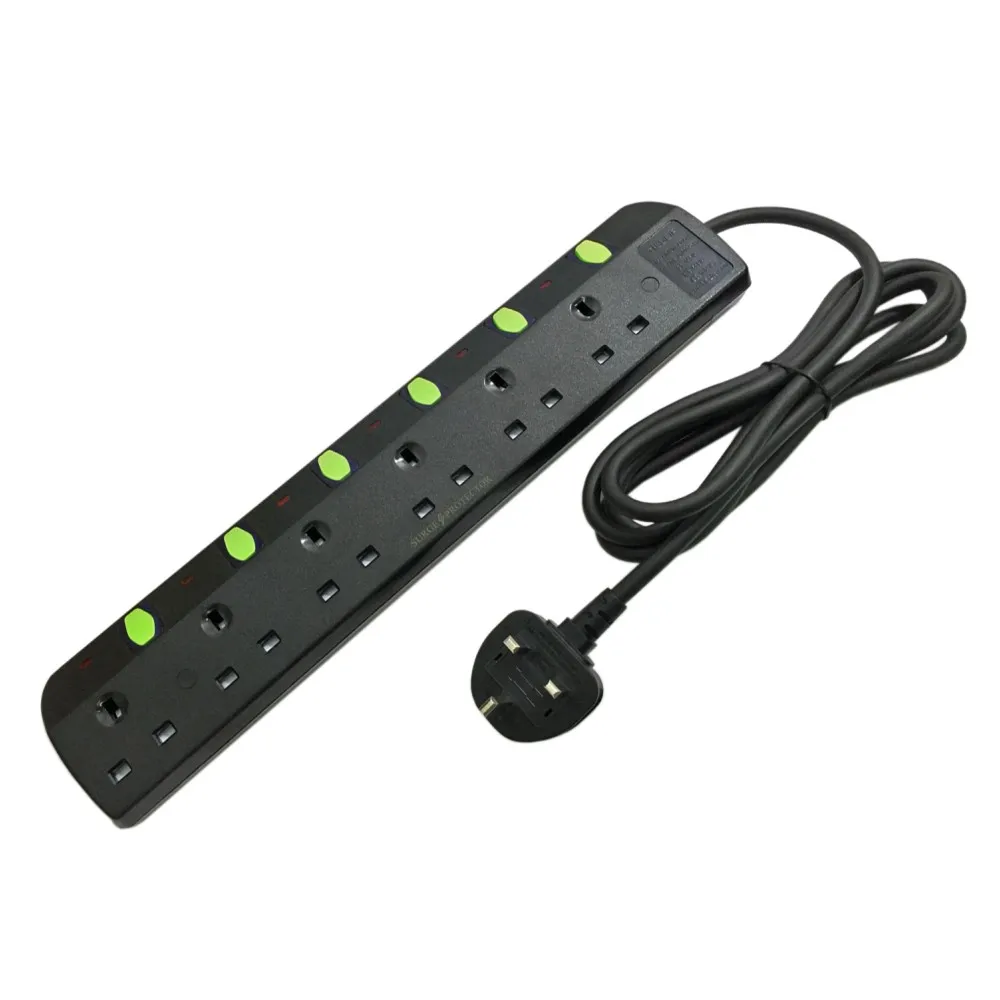 

Smart Outlet Surge Protector Individually Controlled with 6 Ports Power Socket Wall Charger Adapter For Home Office Global