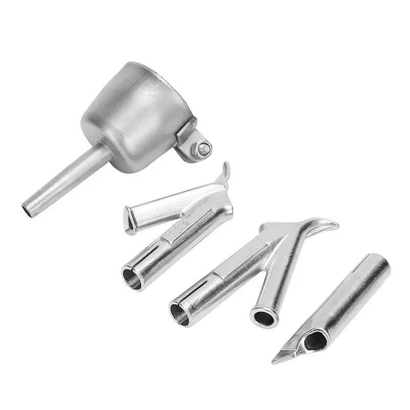 

Best Price 4PCS 5mm Speed Welding Nozzles For Vinyl PVC Plastic Hot Air Gun Round Triangular Weld Tip Titanium Alloy