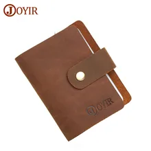 Joyir первый Слои телячья кожа держателя карты прозрачный Бизнес держателя карты Винтаж большой Ёмкость владельцев банковских карт и 52