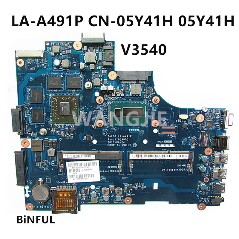 

For Dell Latitude 3540 V3540 Laptop motherbard ZAL00 LA-A491P CN-05Y41H 05Y41H 5Y41H i3-4010U