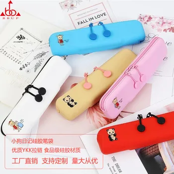 

1Pcs Kawaii Pencil Case Zipper silicone Gift Estuches School Pencil Box Pencilcase Pencil Bag School Supplies Stationery
