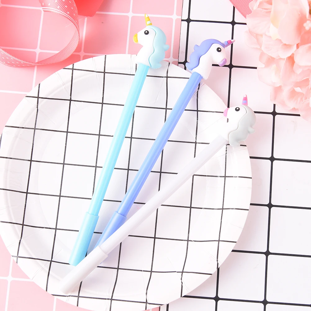 1 шт. креативная гелевая ручка с единорогом Kawaii Мультфильм Школа Офис Канцтовары