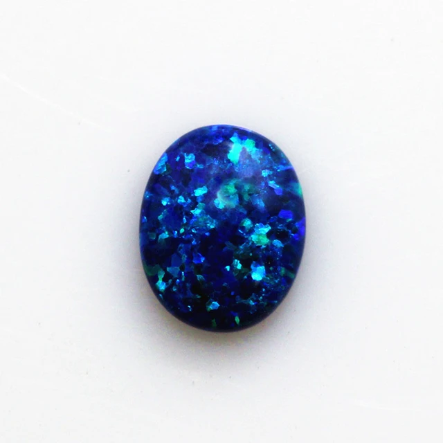 Blue Opal Stone Loose Beads Gemstones Oval Shape Flat Base Cabochon Created  Gemstone For Jewelry Making Diy Precious Stones - Beads - AliExpress