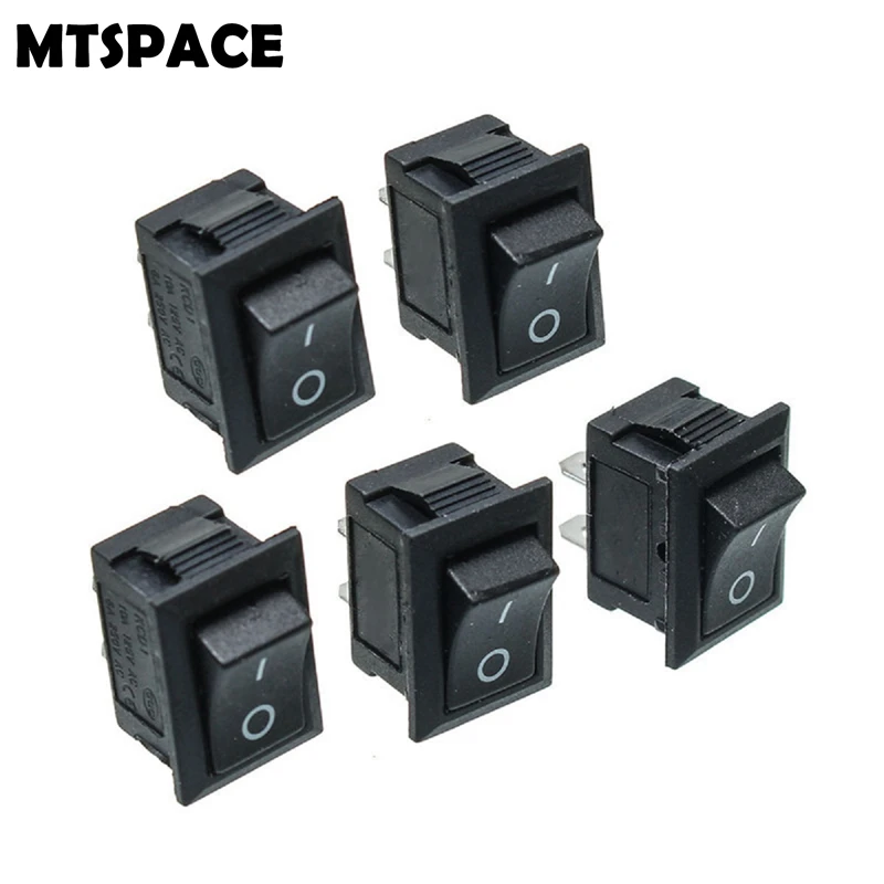 Мини переключатель MTSPACE 5 шт./компл. черный кнопочный 6A 10A 250 В 2 контактный кнопка