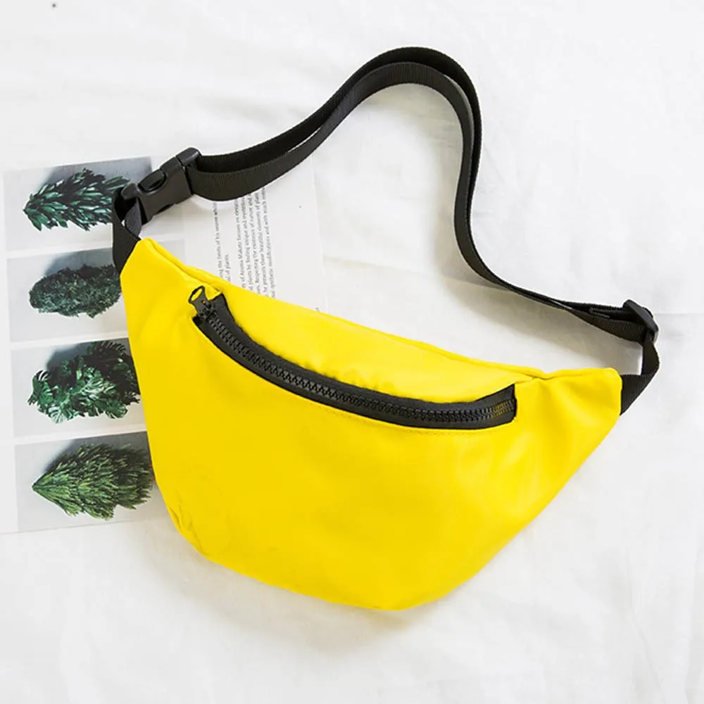 الأطفال النايلون الخصر حزم الاطفال فاني حزم الصبي طفلة المال الكتف Crossbody الصدر حزام حقائب أنيقة الحلوى الألوان