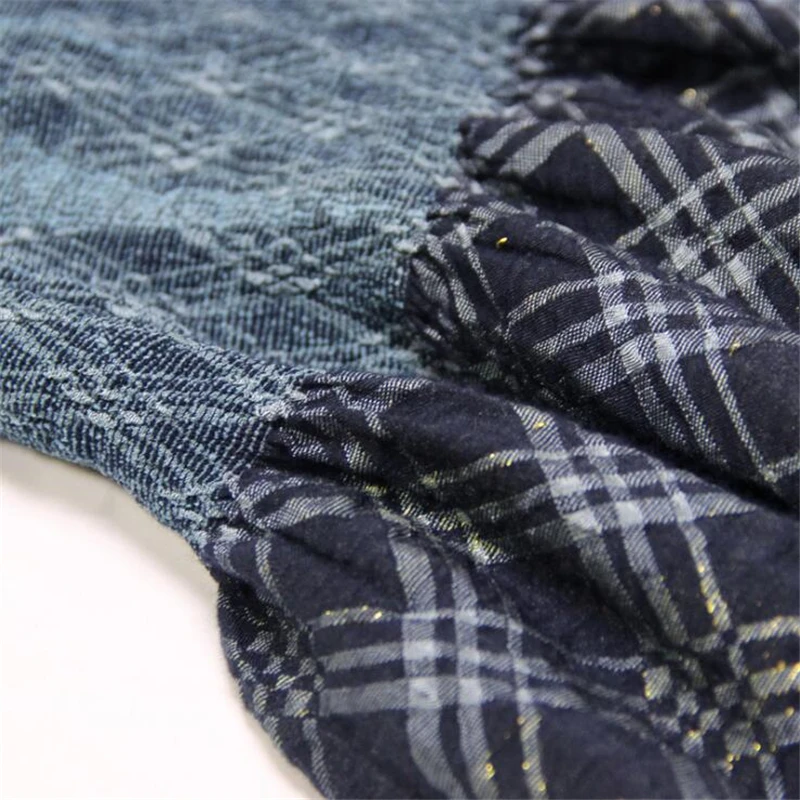 Blue Costura Señoras Cintura Impresas Elástica Faldas Maxi Retro Moda Larga Plisado Mujeres Midi Vintage Navy Falda Impresión Boho Plaid n0qSnZwfU