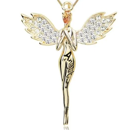 

LM-B003 New Fashion beautiful crystal angel alloy brooch free shipping