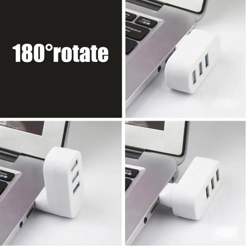 Usb хаб вращающийся высокоскоростной 3 порта USB несколько концентраторов 2 0