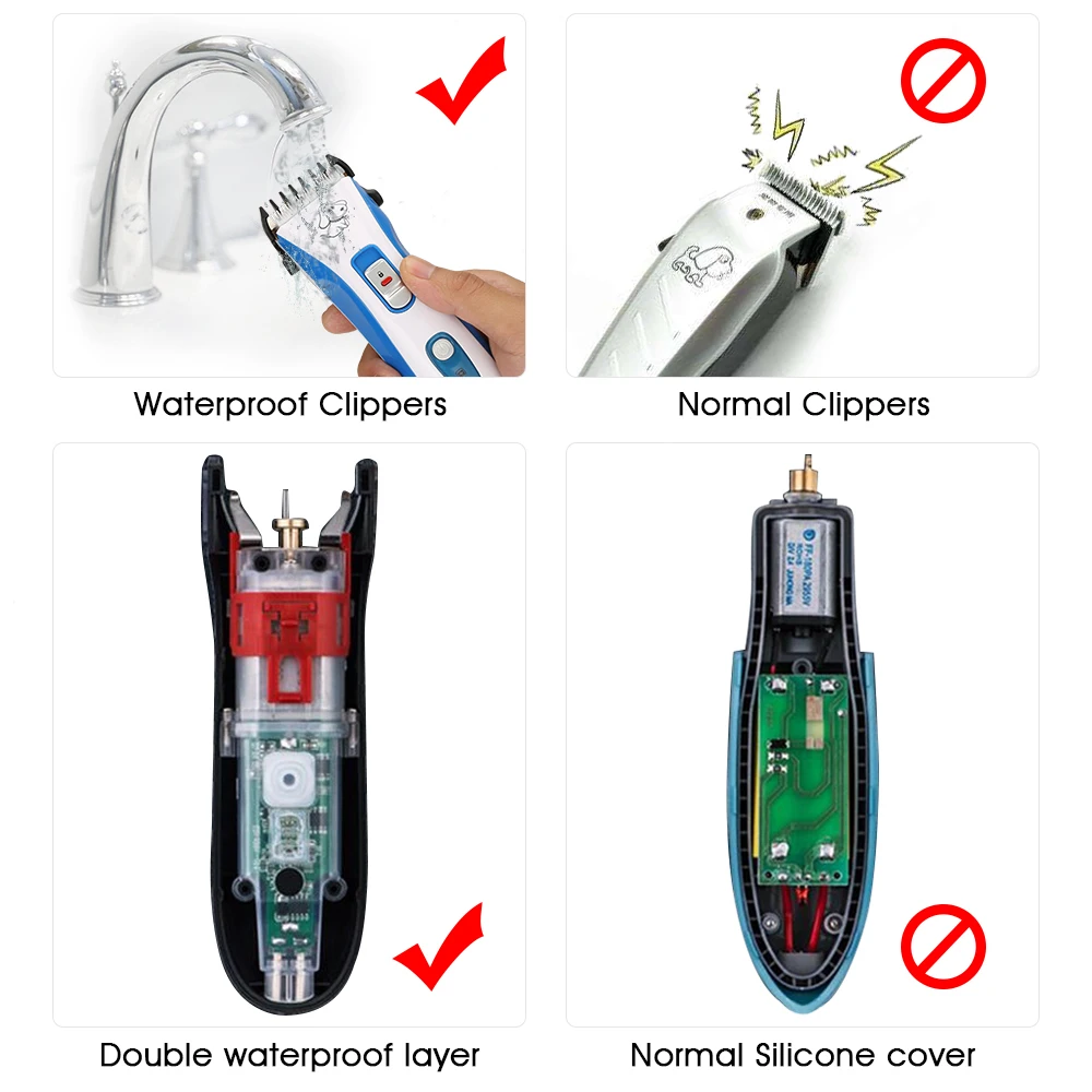 Профессиональный грумминг комплект перезаряжаемый триммер для кошек и собак водонепроницаемый 3,7 в электрическая машинка для стрижки набор бритв машинка для стрижки