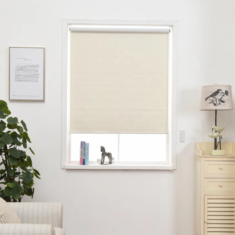 

Quality Motorized Roller blackout blind Max weight support 5kg Max Drop 600cm with Dooya KM25LE battery tubular motor 433MHZ