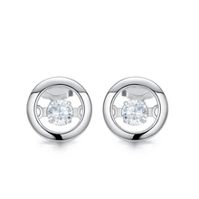 HeeZen, серьги-гвоздики, нежные, AAA, кубический цирконий, танцующий камень, модные серьги, элегантные женские ювелирные изделия, женские серьги, бижутерия