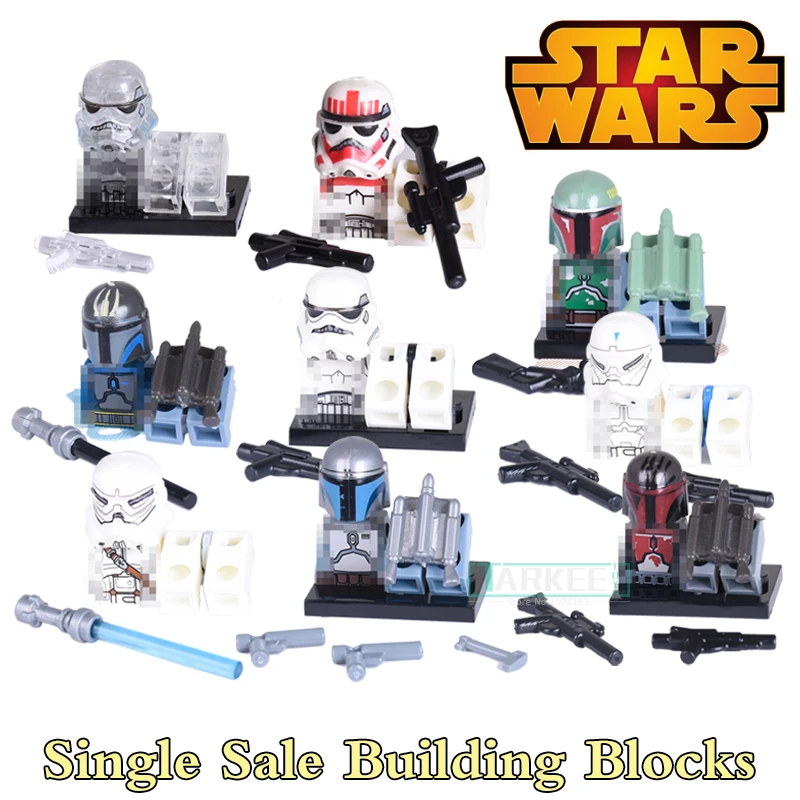 1PC Star Wars Building Blocks Children Classic Models Bricks Super Heroes Avengers Red Stormtrooper White Soldier kids Toys Gift | Игрушки и