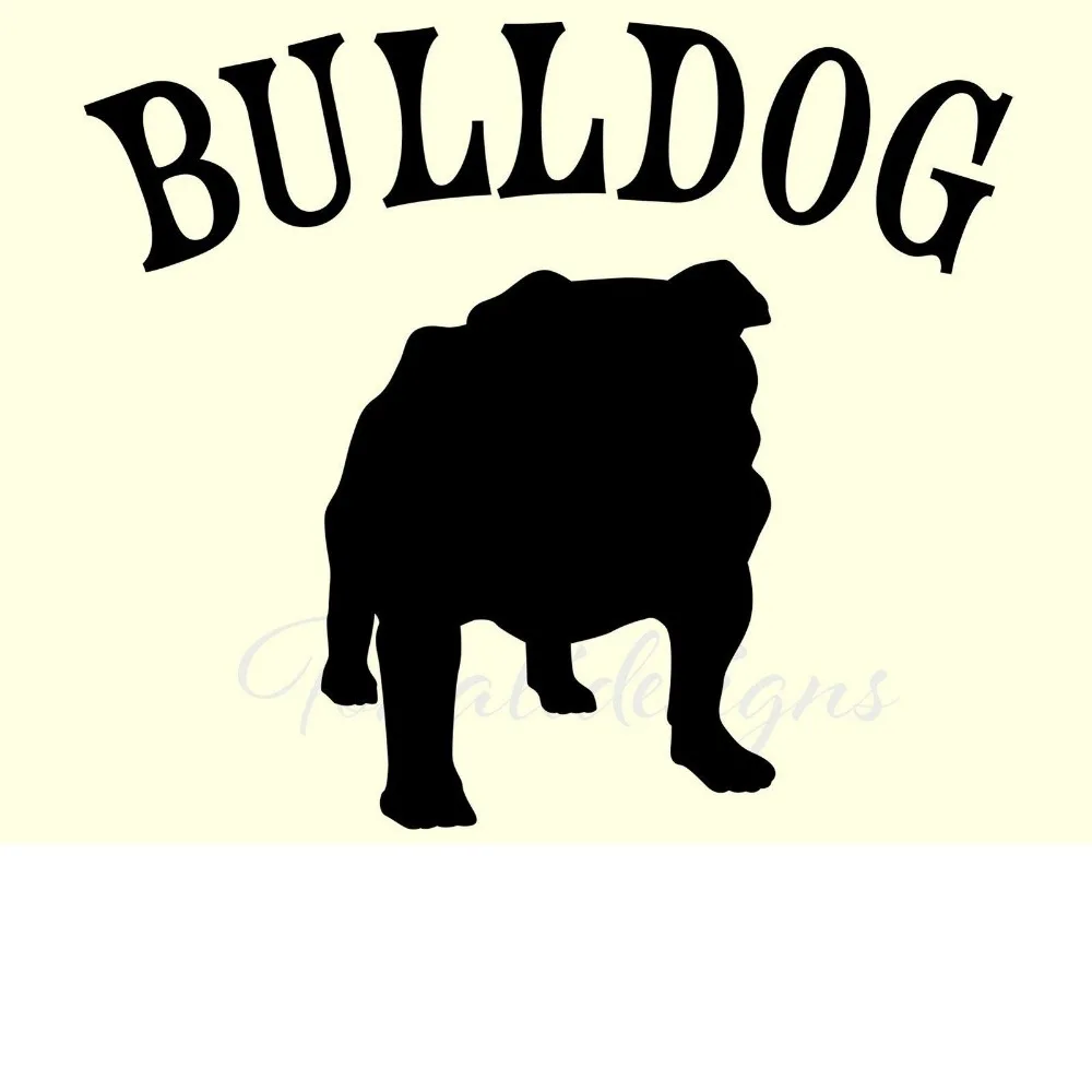 Car BULLDOG Pet Shop Sticker Dog Decal Posters Vinyl Wall Art Decals Pegatina Quadro Parede Decor Mural Pet Shop Sticker
