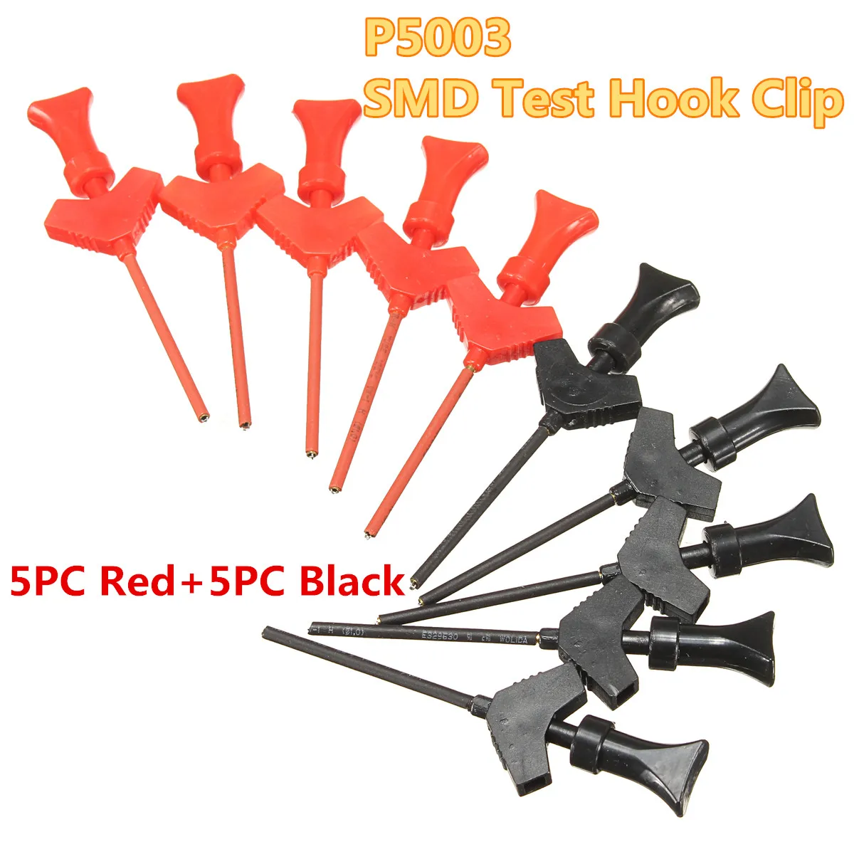 

P5003 10Pcs mini grabber SMD IC test hook clip jumper probe Logic Analyzer Testing Accessories