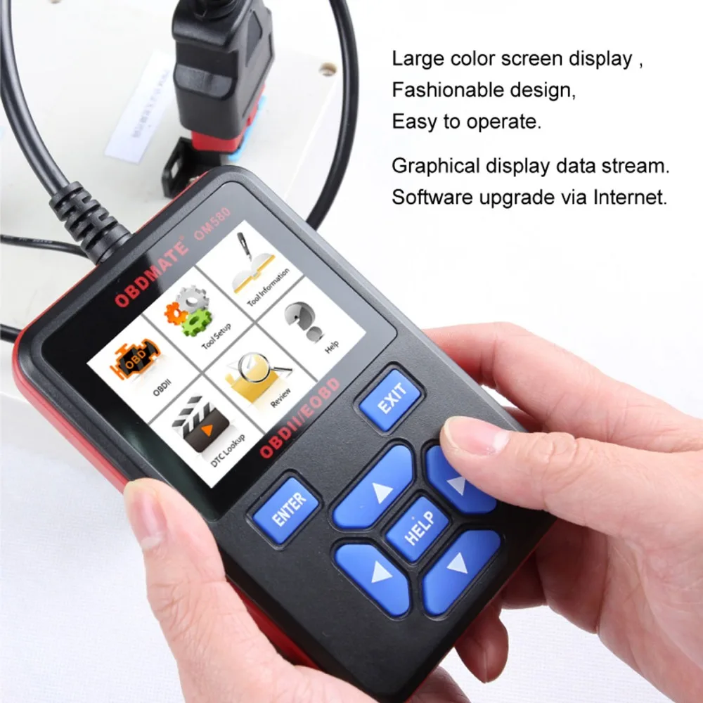 Автомобильный сканер Autophix OM580 OBD2 EOBD считыватель кодов двигателя|engine code reader|code