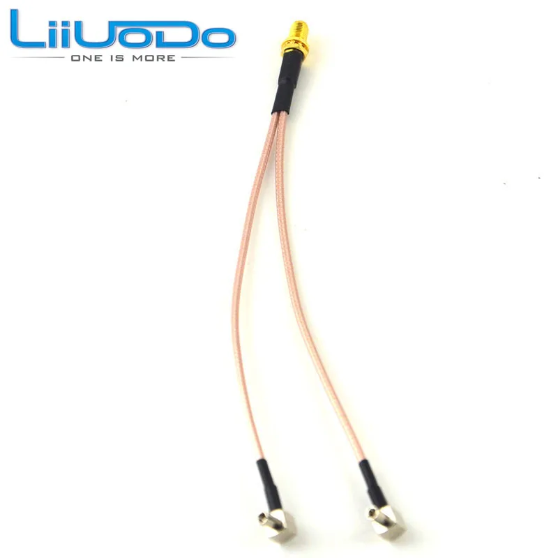 SMA Гнездовой к Y Тип 2 X Разъем TS9 Male/CRC9 Male/MCX Male сплиттер Сумматор кабель Pigtail RG 316 15 см