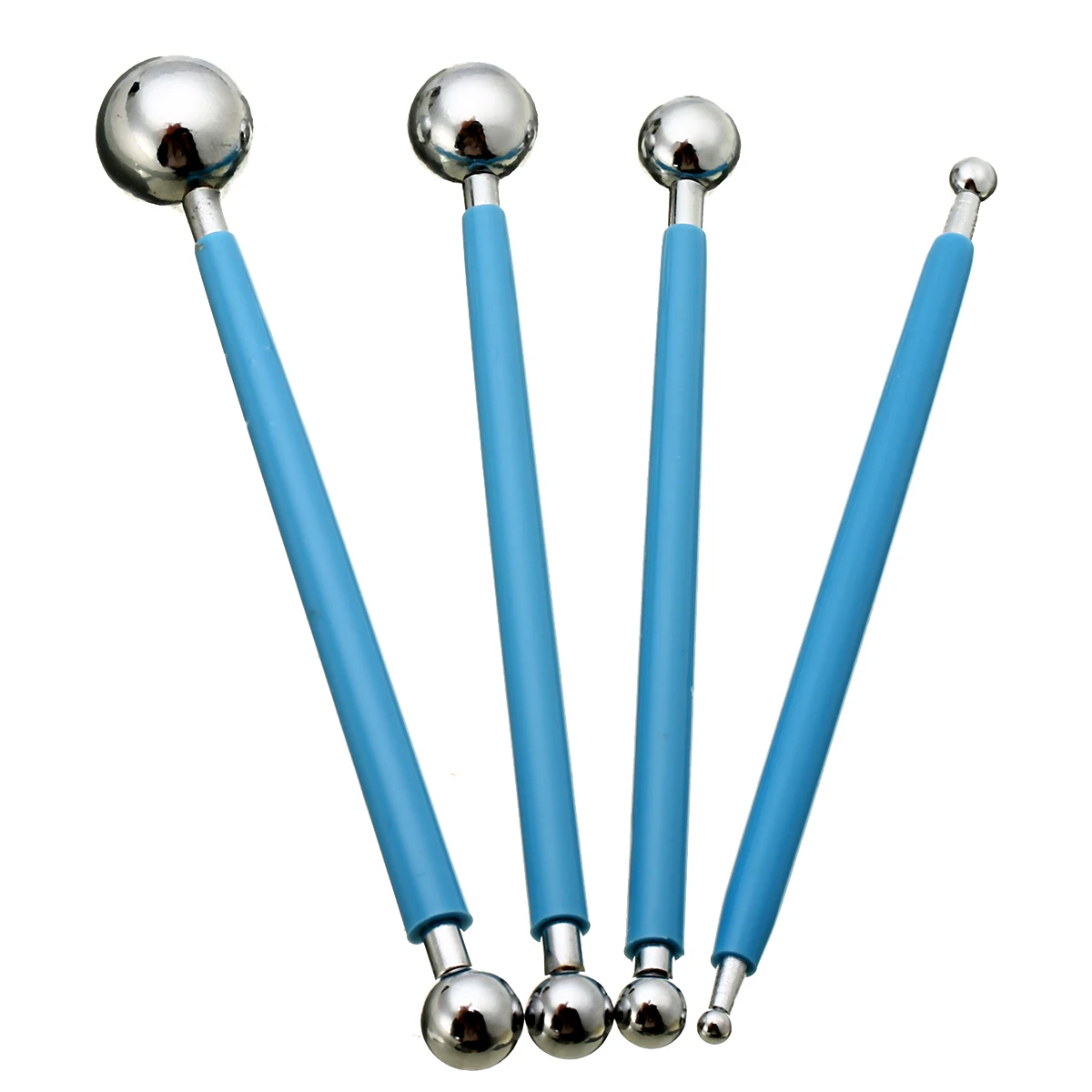 

4Pcs Stainless Steel Modelling Ball Tools Fondant Cake Flower Decorating Ball Tool Set Mayitr Dessert Decorators