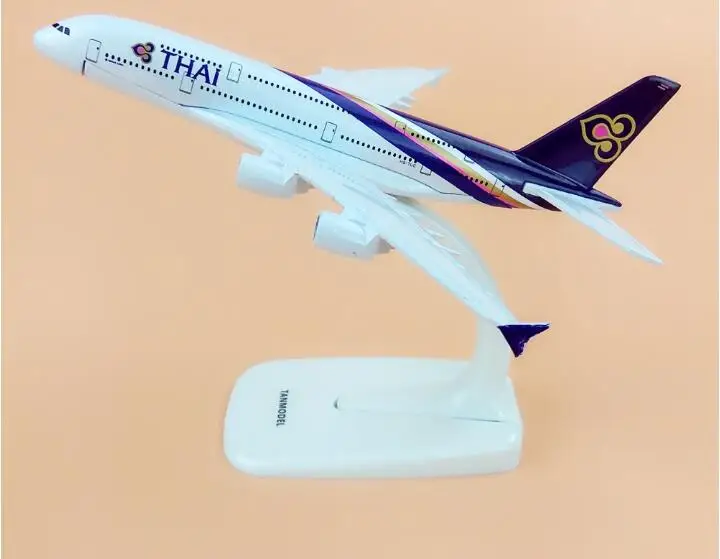 

Детский подарок, модель самолета A380, авиакомпании Таиланд, самолет A380, металлическая модель самолета для детей, игрушки, Рождественский подарок
