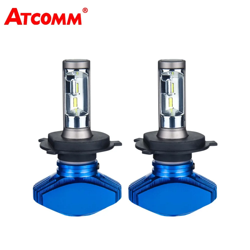 ATcomm H7 H4 H3 светодиодный автомобильный мини фонарь фары 12 В 9005/HB3 9006/HB4 HiR2 6500K супер