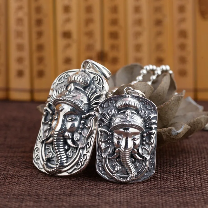 

Thai silver craft pendants male fashion restoring ancient ways elephant modelling wholesale silver locket