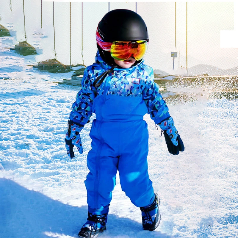 Traje de esquí para bebé, conjunto nieve a prueba de viento para niño y niña, ropa de una pieza para niño, mono de lana con capucha para niño pequeño 2019|set de