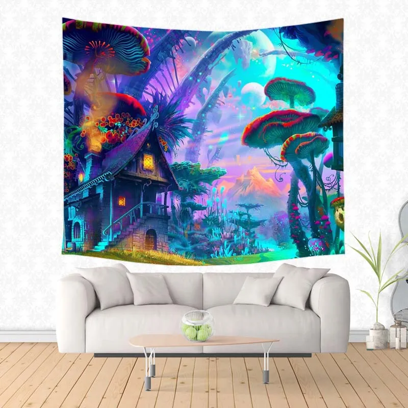

Alice in Wonderland Printed Tapestries Wall Hanging Customized Wall Decoration Tapestry Beach Mat Home Art Decor Yoga Picnic Mat
