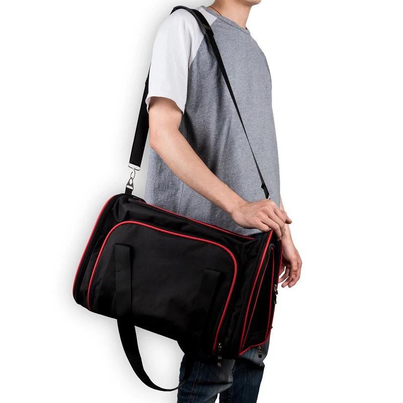 Pet Car Dog Carriers Cat Travel Carrying Handbag Breathable Shoulder Bag Net Yarn Portable Pet Backpack Double Exhibition Bag7