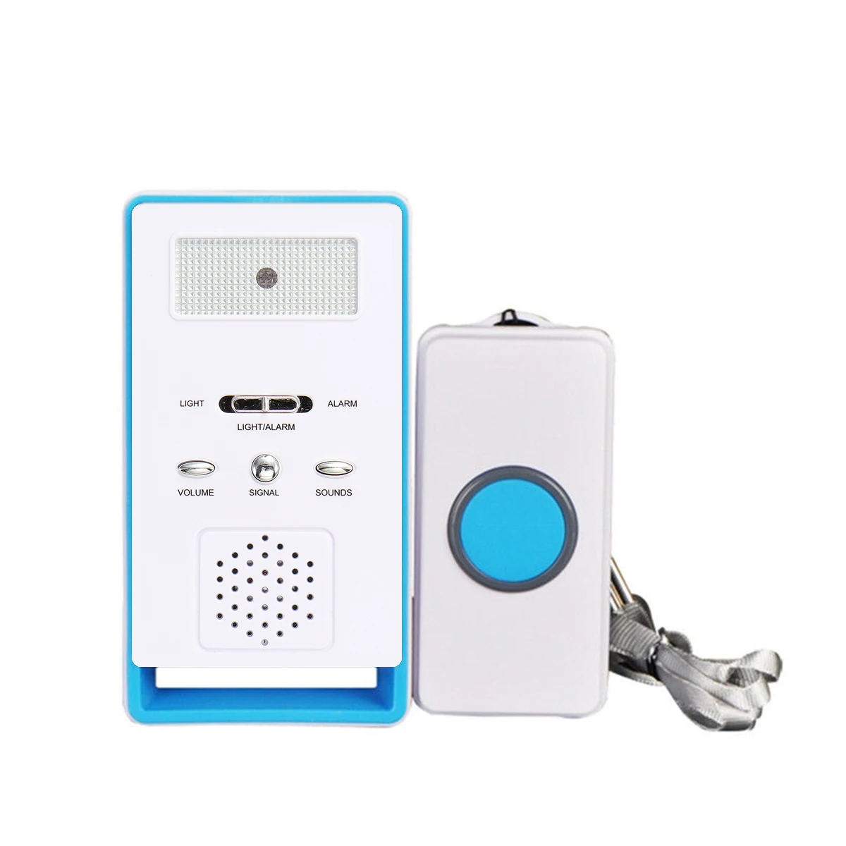 Беспроводной SOS аварийный набор аварийной сигнализации комплекты для пожилых людей помощь пейджер Домашняя безопасность колокольчик тревожная кнопка устройство для вызова инвалидов - Цвет: Синий