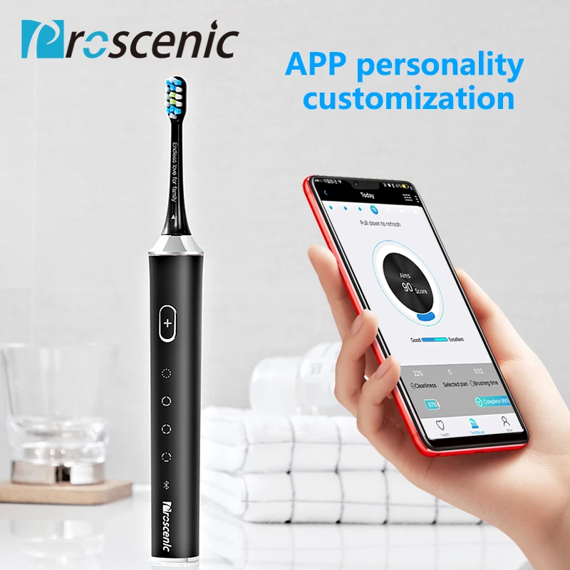 Proscenic перезаряжаемая Автоматическая звуковая электрическая зубная щетка приложение контроль умный зубной инструмент для ухода за зубами