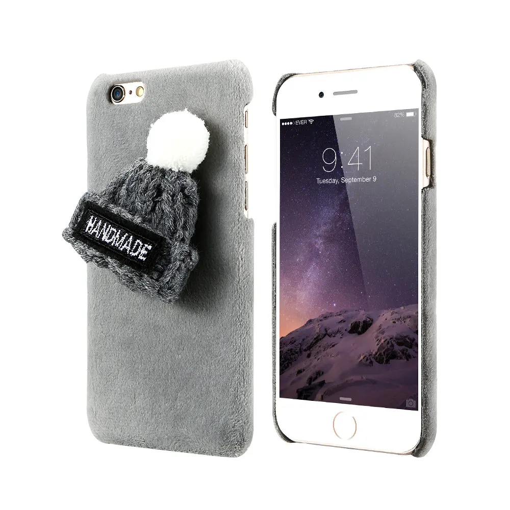 2017 рождество Kisscase зимние Плюшевые чехол для iPhone 7 6 S plus 5 5S Прекрасный вязаная
