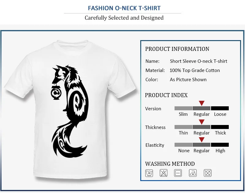 T-shirts Funny Short Sleeve New Arrival Round Neck 100% Cotton Fabric Tops T Shirt Casual Summer Autumn Printing Tee-Shirts for Adult Fox Kitsune Tribal with Spirit Lantern