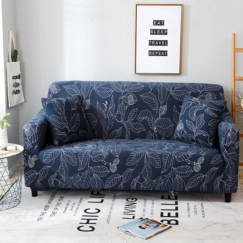 Листья Печатных кресло, диван Чехлы для диванов делает ее пригодной для домашних животных для гостиной стрейч угловой диван Чехол для дивана один на двоих - Цвет: color 13