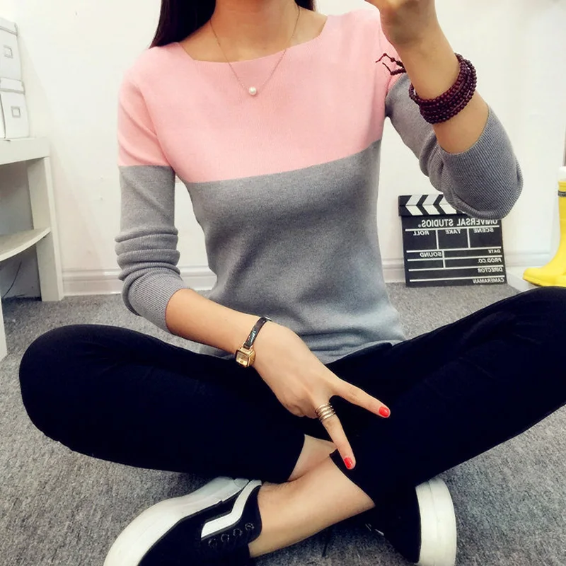 TIGENA Autumn Winter Sweater Women 2018 Knit High Elastic Jumper Women Sweaters And Pullovers Female Black Pink Tops Pull Femme TIGENA Autumn Winter Sweater Women 2018 Knit High Elastic Jumper Women Sweaters And Pullovers Female Black Pink Tops Pull Femme
