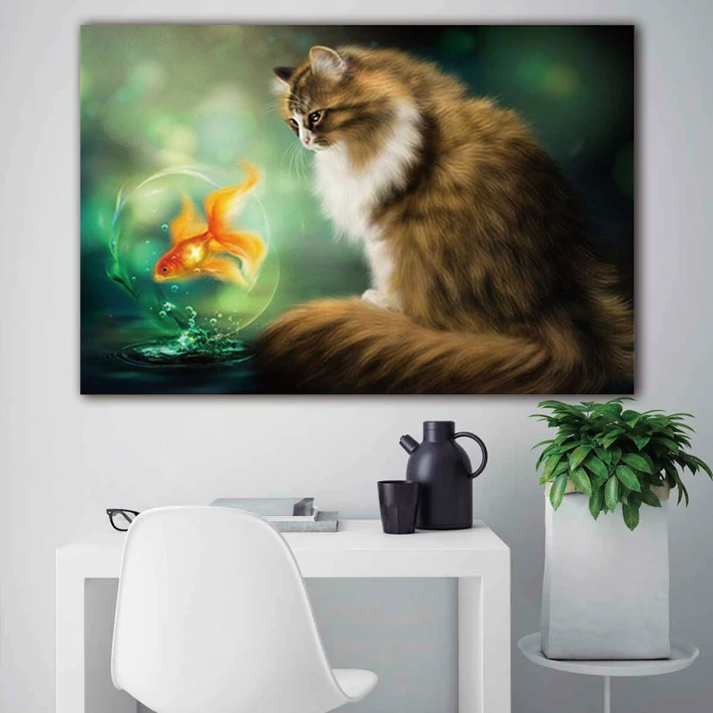 Preise Farbe durch zahl kunst malerei durch zahlen Kunst nette tier anlage katze fisch vogel wohnzimmer schlafzimmer dekorative malerei