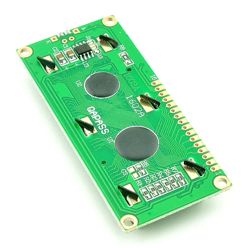 3.3v lcd1602 1602a زرقاء وبيضاء qapass 