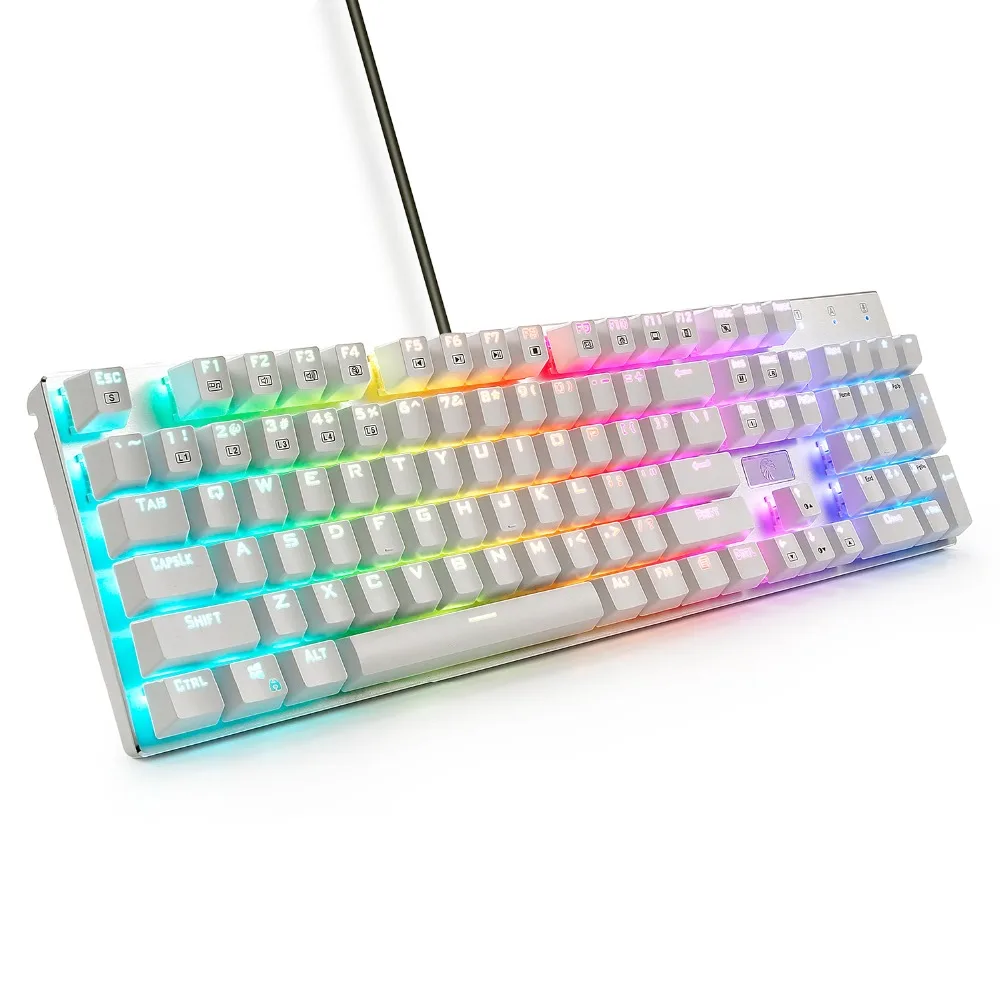 Z-88 RGB Mechanical Gaming Keyboard Aluminum Outemu Switches Anti-Ghosting Gamer Keyboards with Cus